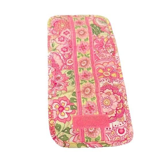 Vera Bradley Trifold Fabric Quilted Wallet Petal Paisley GreenPink 2006 Retired - Picture 5 of 5